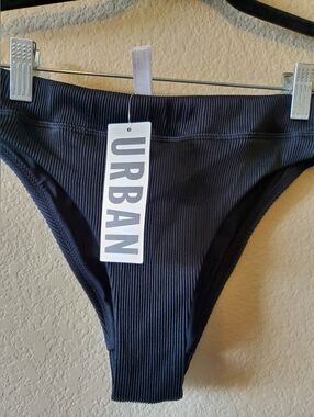 NWT Urban Outfitters Out From Under Black Ribbed Bikini Bottoms